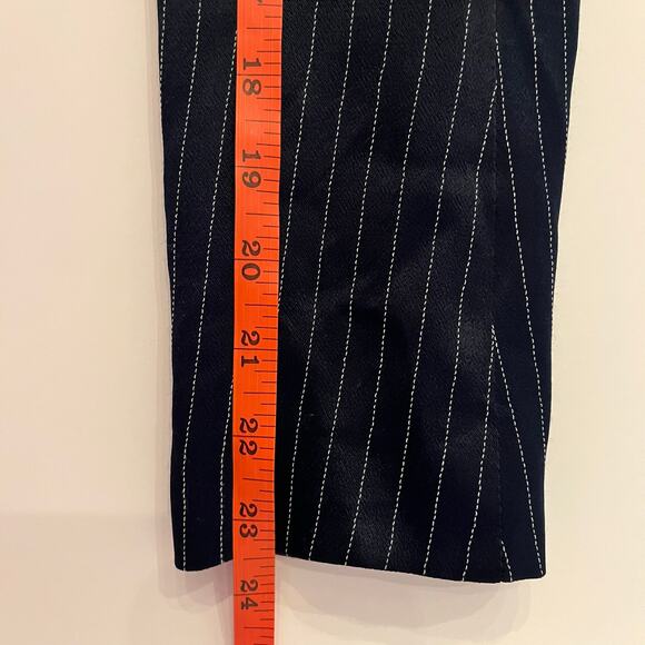 NWT Banana Republic Satin Blazer Women’s Size 0 Navy Pinstripe Boyfriend Office - Picture 12 of 16